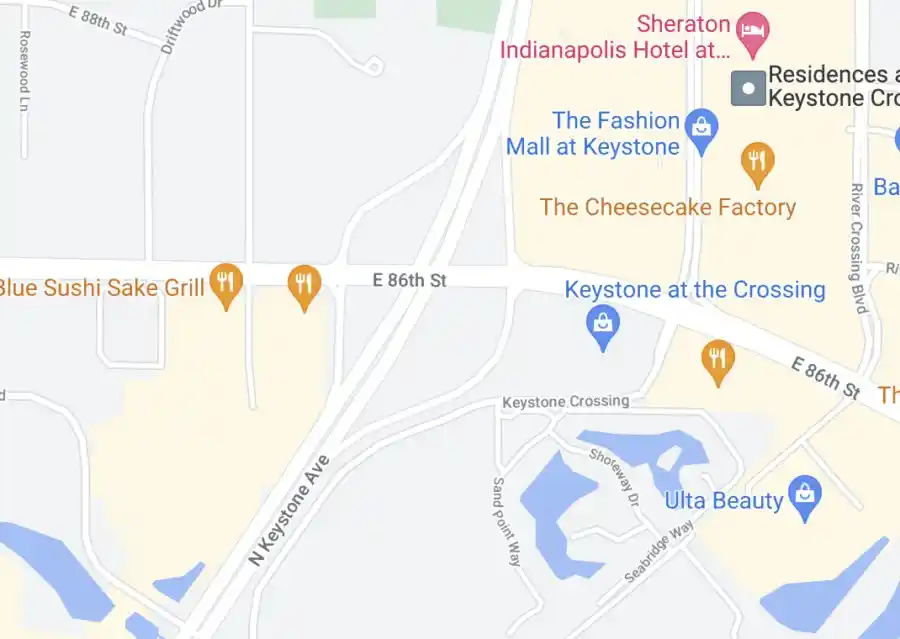 86th Street and Keystone Avenue/Keystone Crossing