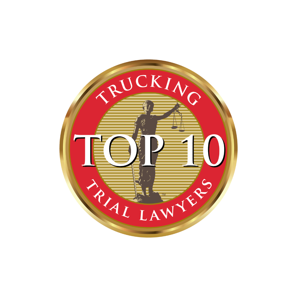 Top truck accident lawyer badge