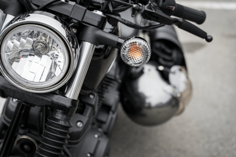 headlights of a motorcycle