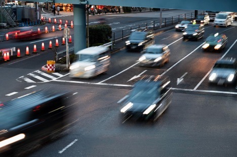 cars moving at high speed