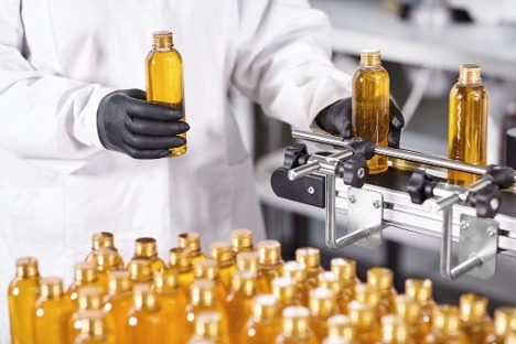 bottles in factory