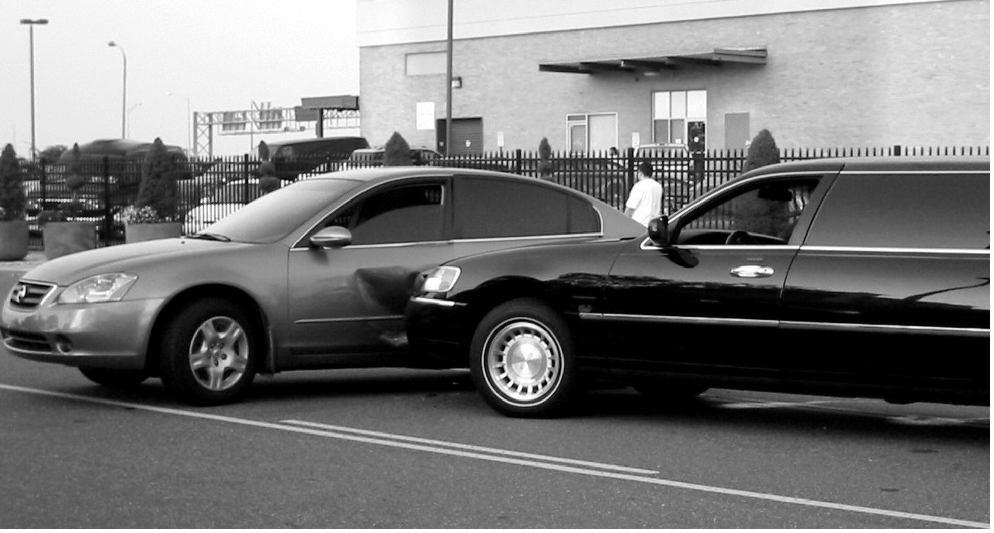two cars involved in an accident